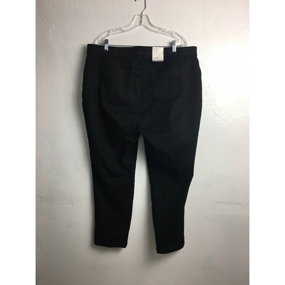 Style & Co Pants Black Crochet-Trim  Plus Size 20W Skinny Stretch - Picture 9 of 12